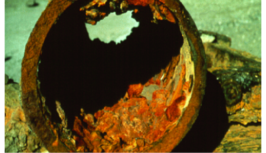 Municipal Pipes Corroded from High Salinity