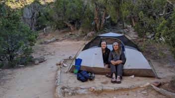 A tent site at Tepee Hole