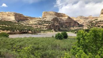 An overlook of the river and floodplain at Harding Hole (Photo_ Lindsay Kammeier)
