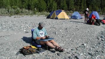 person relaxing