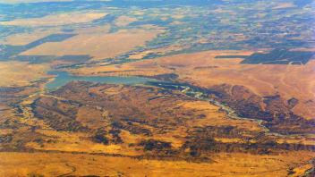 Black Butte Reservoir fed by Stony Creek, west side of the Sacramento Valley