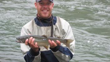 Carson with a large bull trout