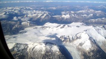 Glaciers on the Coastal Mountains between Smithers and Vancouver