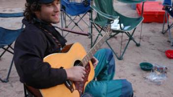 person playing guitar