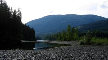 Large backwater of the Skeena River