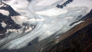 Large mountain glacier