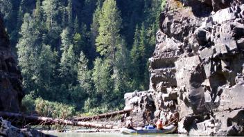 Log jam on the Skeena River