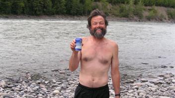 Paul enjoying a nice cold drink