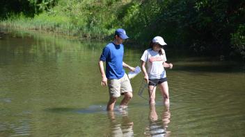  2 people in creek