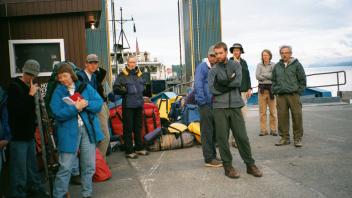 group of people on ferry