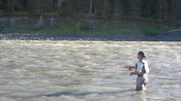 Ryan fly fishing in the Skeena River