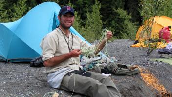 Ryan untangling his fly rod