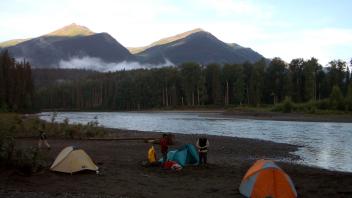Setting up camp
