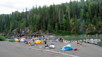 Setting up camp