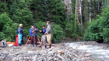 Team Kate getting ready to survey Spectacle Creek.