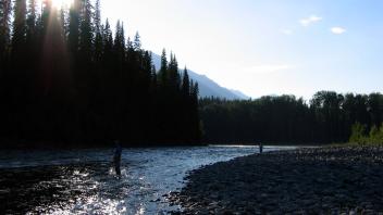The Sustut River near the confluence to the Skeena River