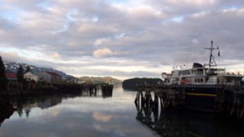 The early morning ferry to Whittier