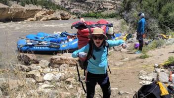 Unloading the boats at Harding Hole (Photo_ Caroline Newell)