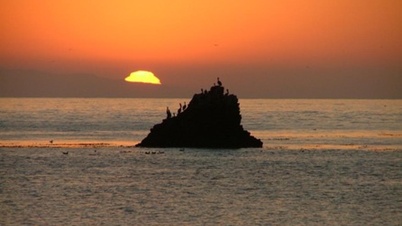 Sunrise over Scorpion Harbor