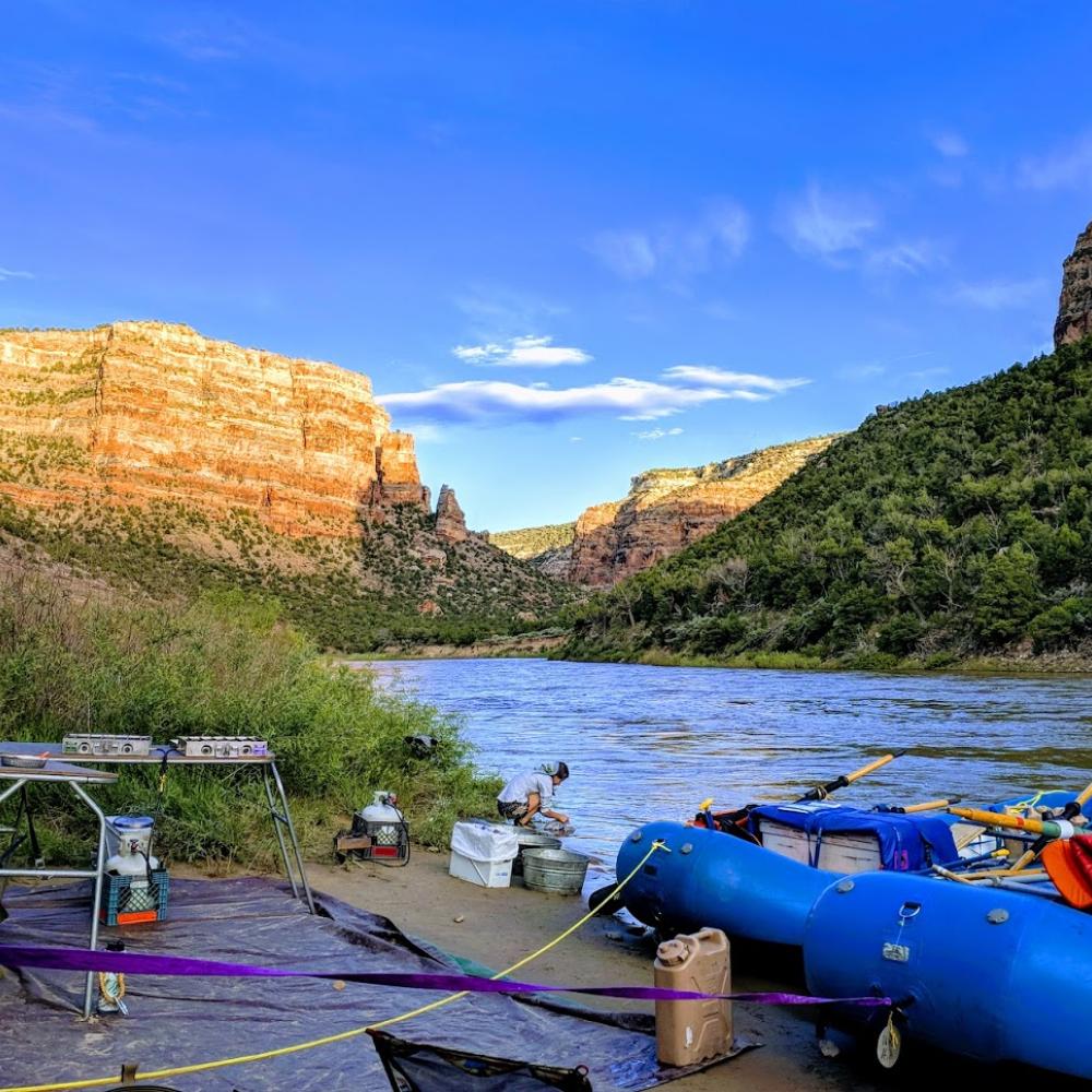 Sunset at camp on the first night